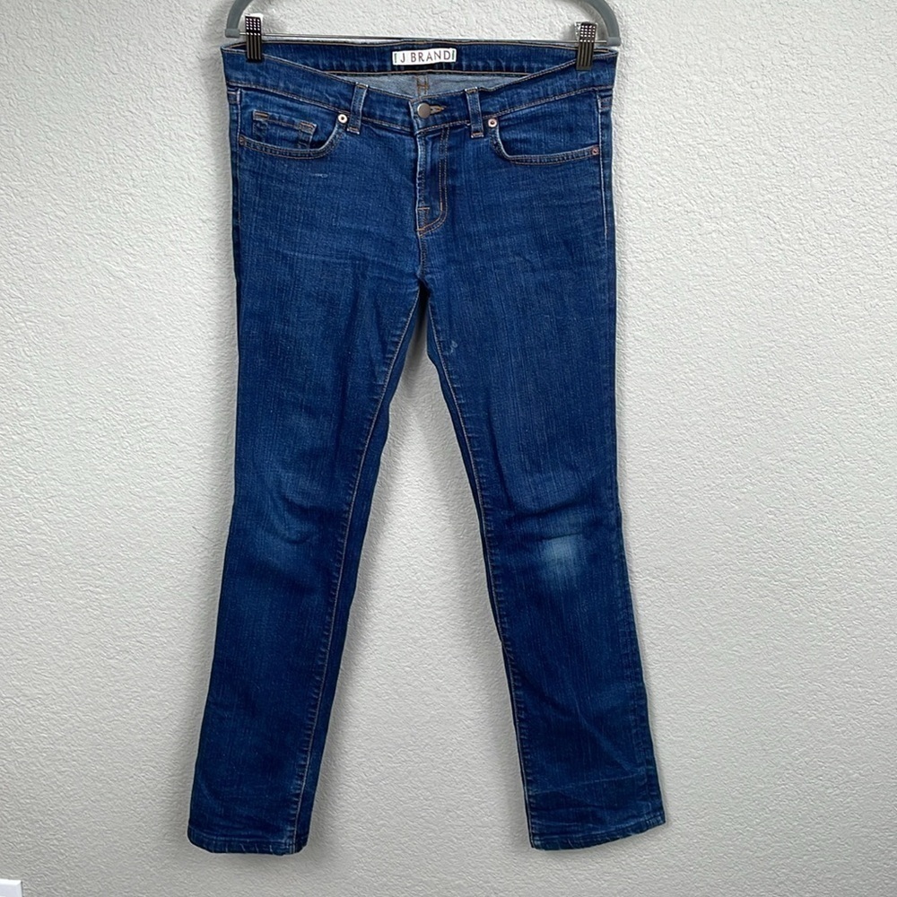 J Brand Straight Leg Jeans 905 Ink Dark Wash Mid Rise Sz 29